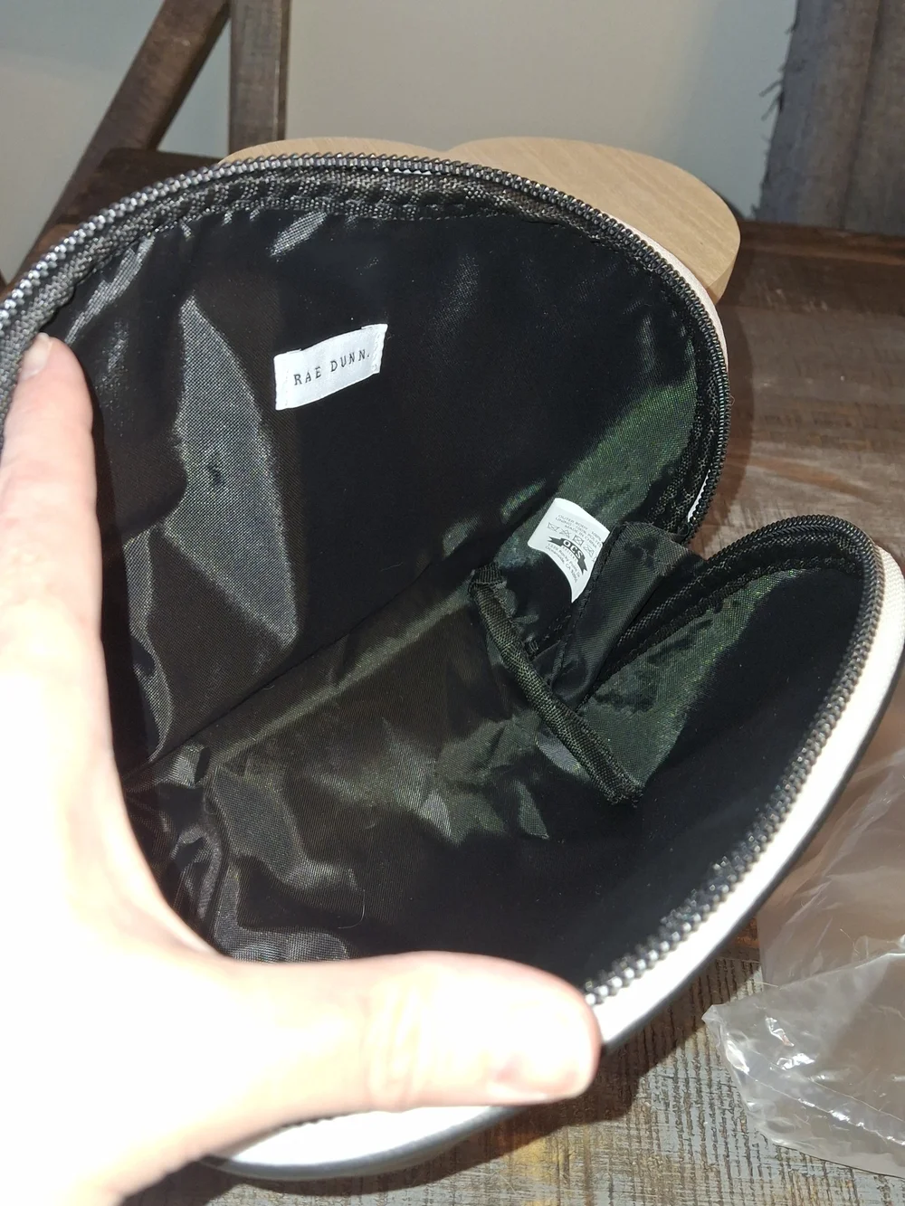 Rae Dunn Black & White Cosmetic Bag